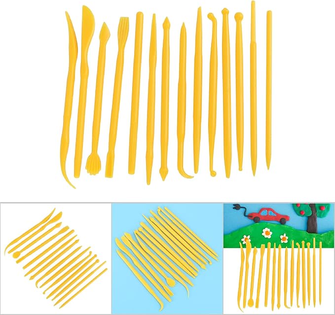 14 Piece Clay Sculpting Tools Set, Pottery Modeling and Carving Kit for Soft Clay and Fondant