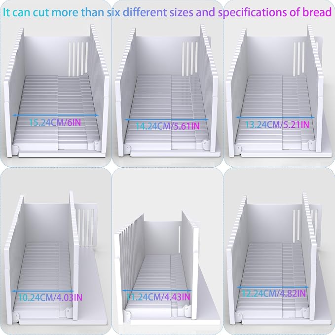 Bread Slicer for Homemade Breads , Adjustable Thickness Slicing Guide , Foldable Portable Bread Cutter Suitability for Homemade Breads, Bagel ,Cakes - Kitchen Gadget, Baking Tool ,Gifts for Mom Dad