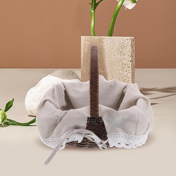 KICHOUSE 3pcs Basket Cloth Liner: Rattan Basket Cloth Liner Replacement - Wicker Storage Bin Fabric Insert For Kitchen Bread Fruit