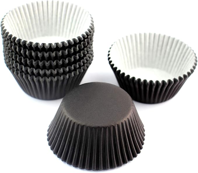 Standard Size Baking Cups Cupcake Liners 200 Pcs (Black)