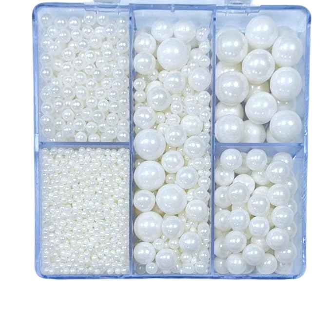 Sentovac White Nonpareils Pearls Mixing Cake Sprinkles Cake and Cupcake Topper Decorations Sprinkles for Decorating Party Supplies