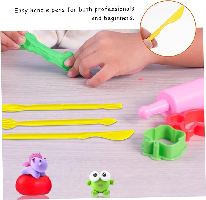 VILLCASE 6sets Modeling Clay Sculpting Tools Cookie Cutters Cake Decorating Pens Cake Mould Tool Sugar Craft Modelling