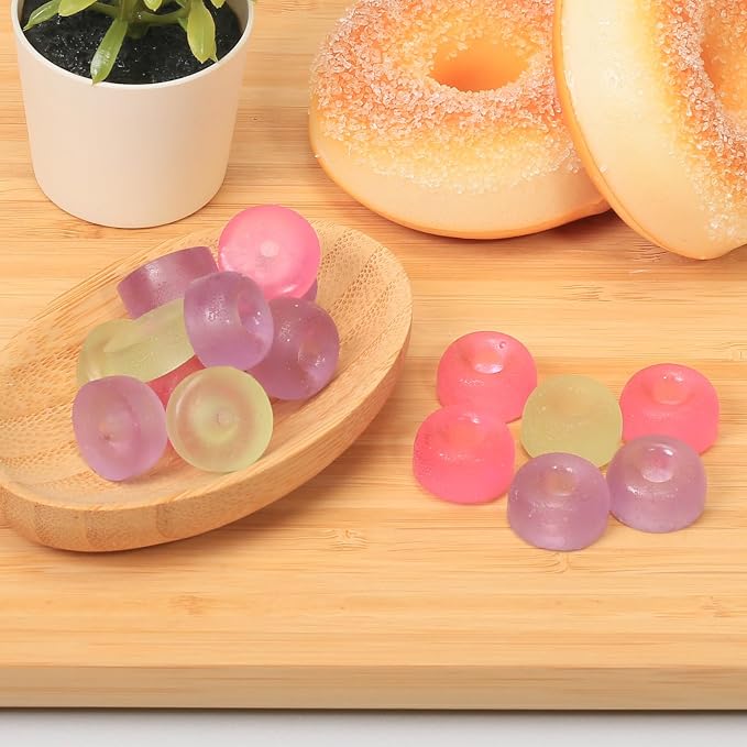 Mini Donut Silicone Mold, 48 Cavities Donut Molds for Chocolate Candy Gummy, Food Grade Silicone Mini Doughnut Molding Trays for Homemade Mint/Snacks/Cake Décor, 2 PCS