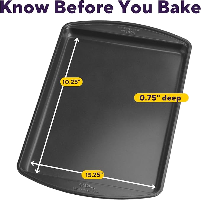 Wilton Gold Premium Non-Stick Warp-Resistant Bakeware, Made without PFAs, Medium Cookie Sheet, 15.25 x 10.25 in, Packaging May Vary