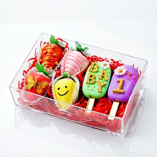 20PCS 8x5x2 Inch Clear Cookie Boxes Chocolate Covered Strawberry Boxes Bakery Boxes with Window Cakesickle boxes Chocolate Truffle Boxes Pretzel Boxes