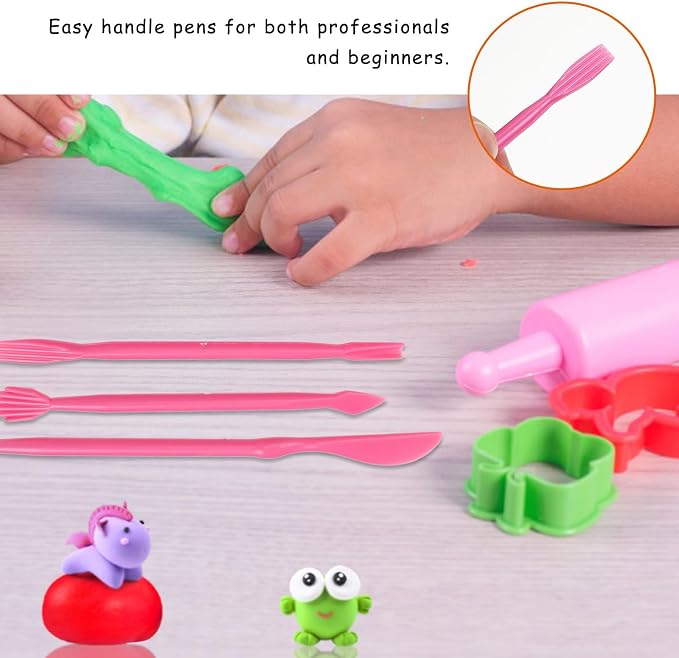 Artibetter 2 Sets 28pcs Clay Sculpture Pens Cake Carving Pens Plastic Clay Modeling Tools for Sculpting and Cutting Fondant Cake Decorating at Home or School