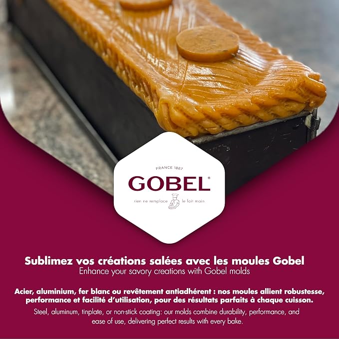 Gobel Loaf Pan/Pate Mold – Non-Stick – Removable Bottom – Professional Terrine Pan – 11 13/16" x 3 1/8"