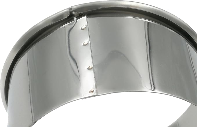 9 Piece Extra Large Chef Grade Plain Round Pastry/Cookie Cutter Set - Extra Thick Premium 18/8 304 Stainless Steel - Marked Size for Professional Chefs and Ambitious Home Cooks