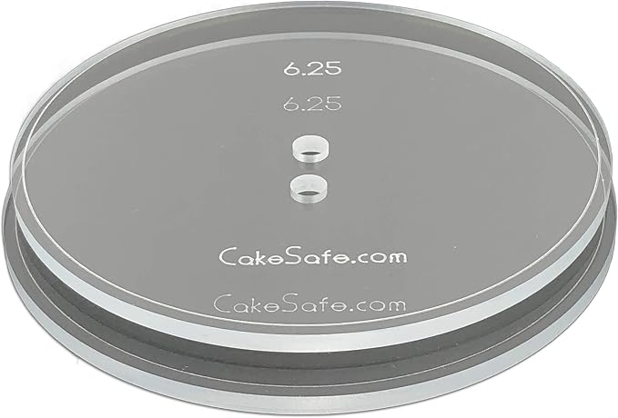 CAKESAFE – 2-6.25” Clear ¼” Acrylic Disks – Perfect Icing Tool to Smooth the Buttercream on Your Cakes