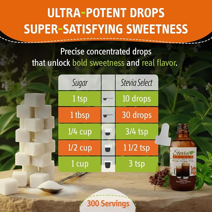 Stevia Select Root Beer Extract Water Flavor - Zero Calorie Sweetener - All Natural Liquid Stevia Water Enhancer - Keto Sugar Stevia Liquid - Keto Sweetener & Sugar Alternative 2 Oz (2 Pack)