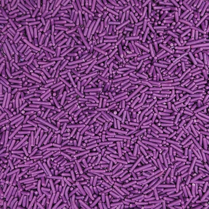 Homankit Purple Jimmies Sprinkles Edible Sprinkle Candy Soft Jimmies Toppings for Ice Cream, Cupcake, Cake, Cookie, Dessert Decorating 2.75 Ounces