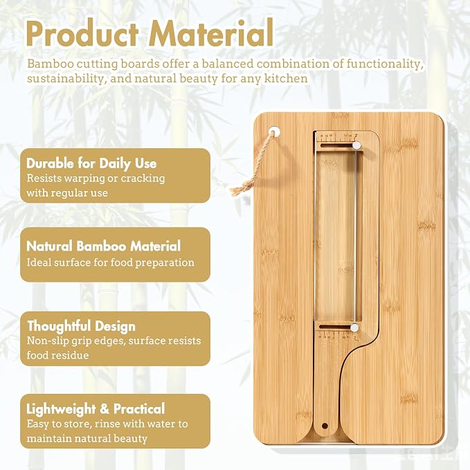 Adjustable Bread Knife Set, Bread Slicer with Cutting Board for Homemade & Sourdough Loaves, Precision Thickness Guide, Magnetic Storage, Bow Bread Cutter Gift for Artisan Bakers