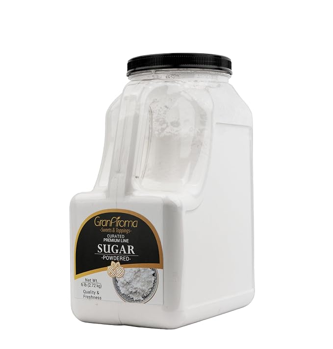 GranAroma Powdered Sugar, Fine Powder, Baking & Frosting, Confectioner's Sugar (6 Pound)