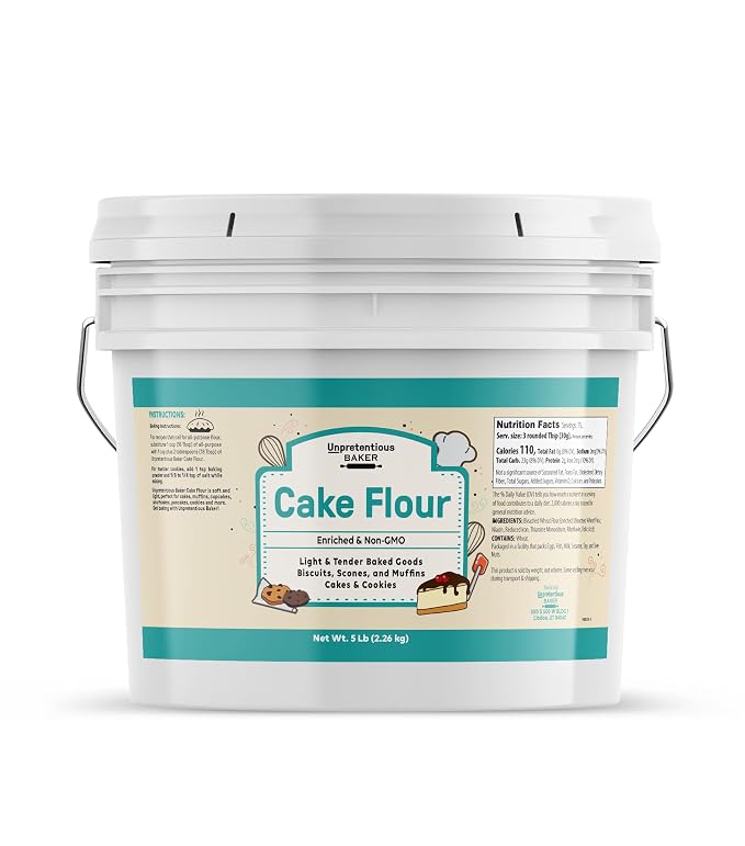 Unpretentious Cake Flour, 1 Gallon, Great For Cakes, Biscuits, Scones, Muffins