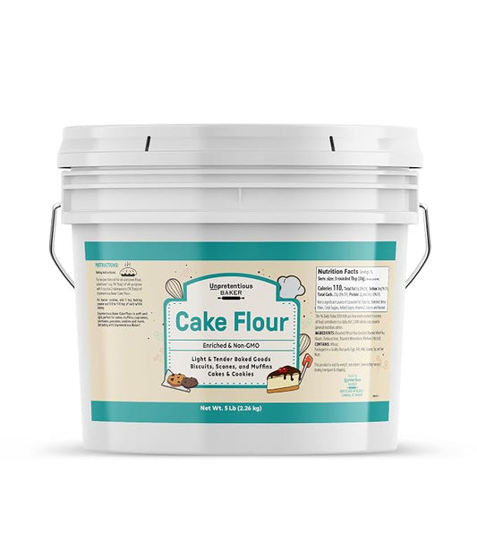 Unpretentious Cake Flour, 1 Gallon, Great For Cakes, Biscuits, Scones, Muffins