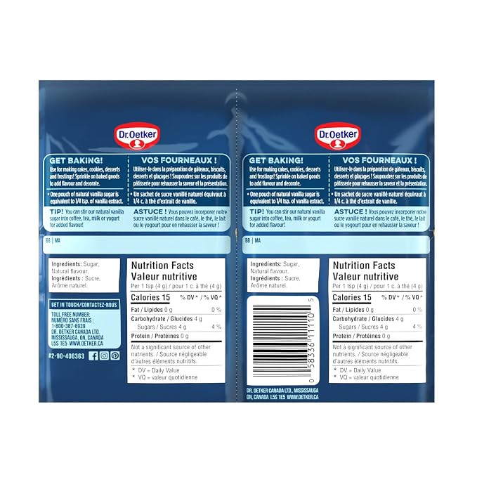 Dr. Oetker Natural Vanilla Sugar, 1.68 Ounce