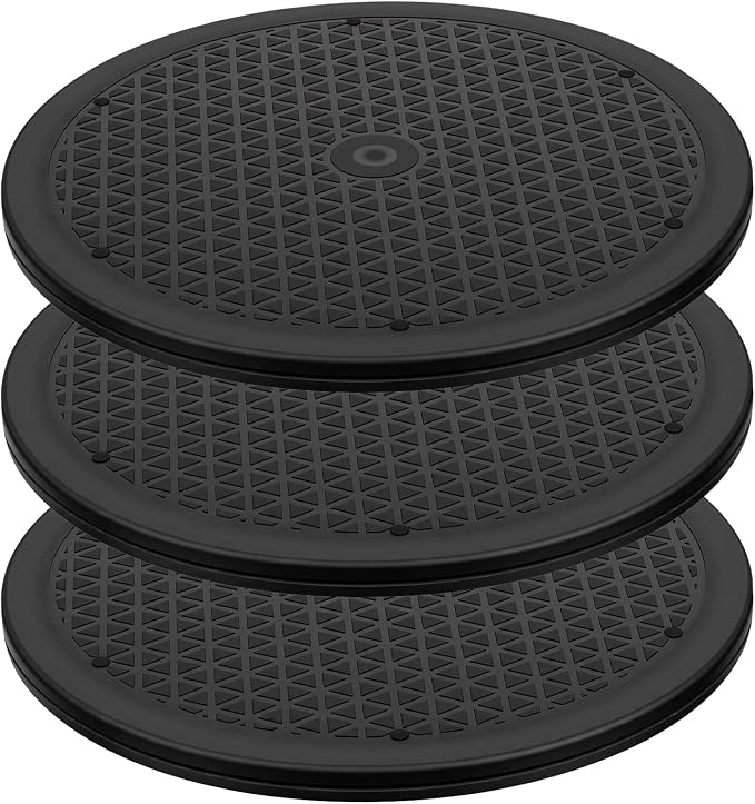 3 Pack 12 Inch Heavy Duty Rotating Swivel Stand,360° Rotation Lazy Susan | Lazy Susan Turntable for Table Top,Large,TV Swivel Base Computer,Flat Panel Monitors, Speakers, Bonsai, Statue,Organizer.