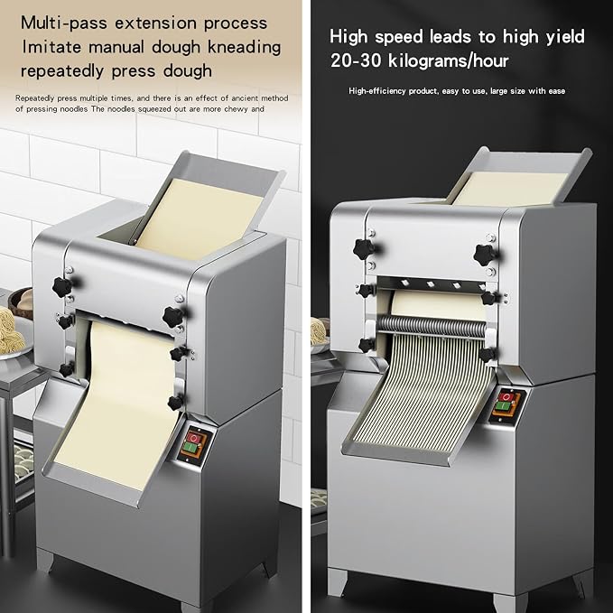 3-in-1 Commercial Pasta Maker with Dough Sheeter,Noddle Cutter & Dough Pressing Machine,Kneader,Noddle Cutter Dough Pressing Machine Suitable For Making Pizza,Noodles (3mm Noodle Knife)