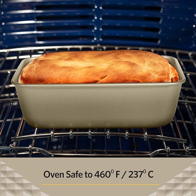 Glad Loaf Baking Pan Nonstick - Heavy Duty Metal Bakeware for Bread and Cakes, 9.5 x 5.62 x 2.5 inches