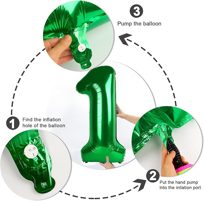 17 Numbers Balloons 40 Inch, Dark Green 17th Birthday Decoration for 1 7 17 71 Men & Women, Foil Big Number Balloon for Wedding Store Anniversary Promotion Party Decorations