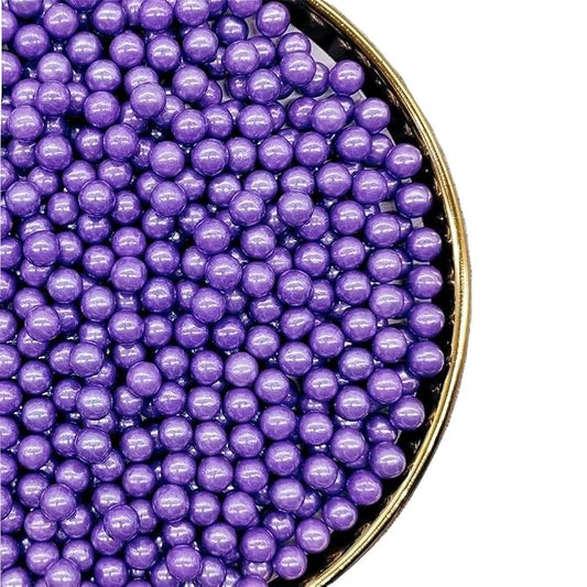 Christmas Sprinkles Dark Purple Edible Pearls,Cake Sprinkles 130g 4.6OZ,Cookie Sprinkles,Sugar Pearl, Edible Candy Pearls for Cake Cupcake Decorationg (7mm-Darkpurple)