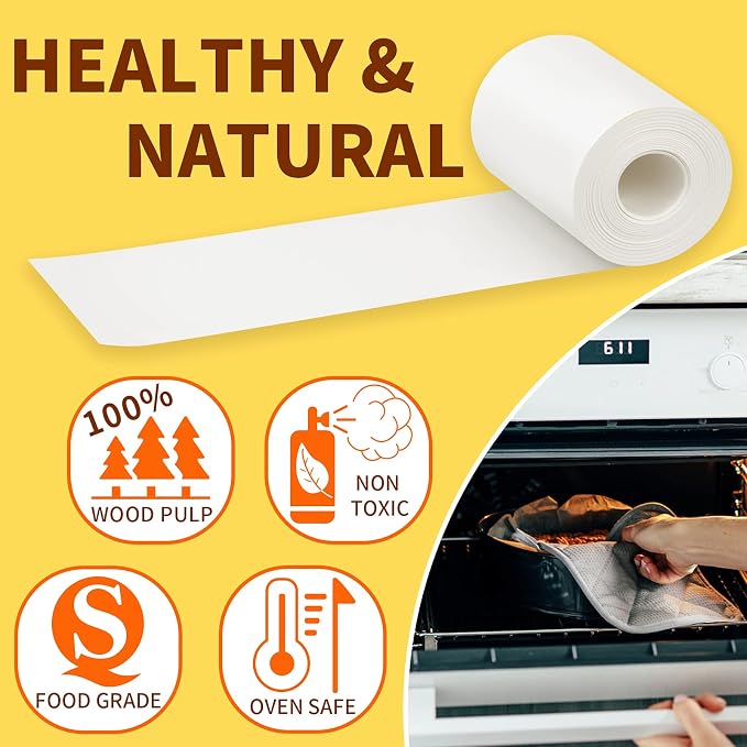Non-stick Cake Pan Side Liner - Parchment Paper Strips for Cake Pan Circles, Bakeware Sheet Tray, Springform Pan, 2.75in x 164ft Pre-cut Baking Paper Roll, Oven & Microwave Safe