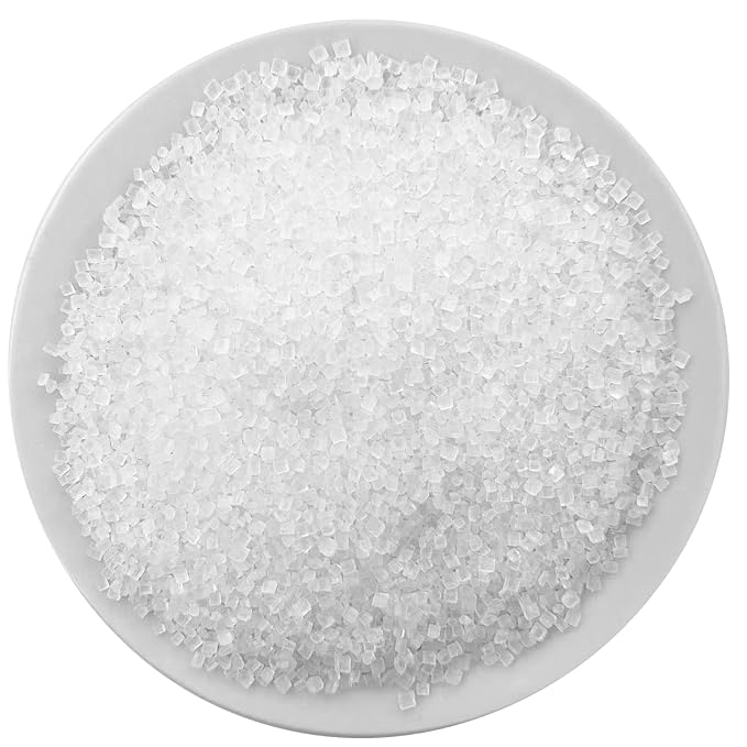 Sentovac White Sanding Sugar for Baking Edible Sparkling Coarse Sugar Crystals Sprinkles for Baking Topping Cake Cookie Cupcake Topper Ice Cream Decoration Supplies 3.2 OZ