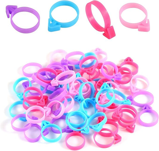 120pcs Pastry Bag Ties, Silicone Reusable Piping Bag Clips for Icing Bags Seals Baking Decorating for Cupcakes Cake Cookies Frosting Decoration Supplies (4 Colors)