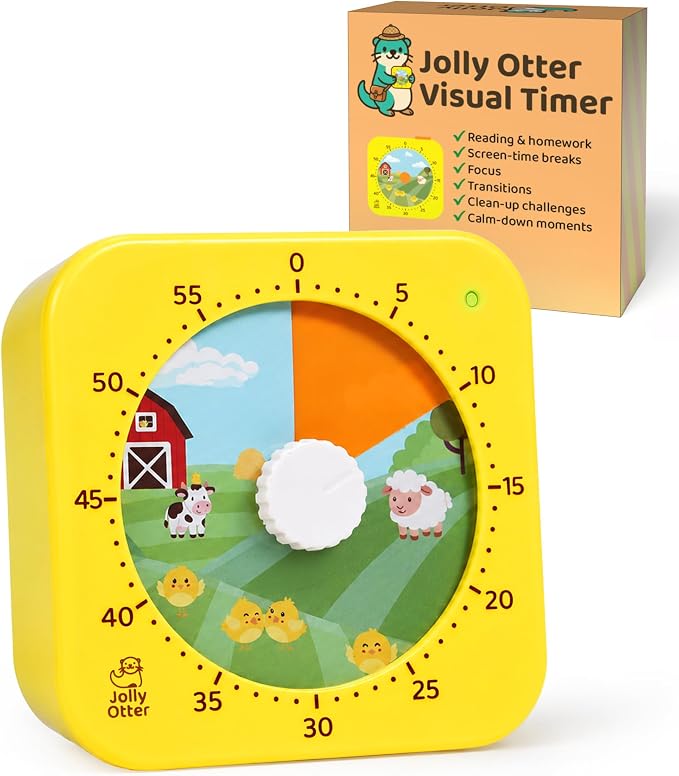 Visual Timer for Toddlers & Kids - The Perfect Kids Timer Visual Aid for Classroom, Home & Desk Use - Great for Study, Productivity, Toddlers Shower & Potty Training Time 60 Minute Countdown