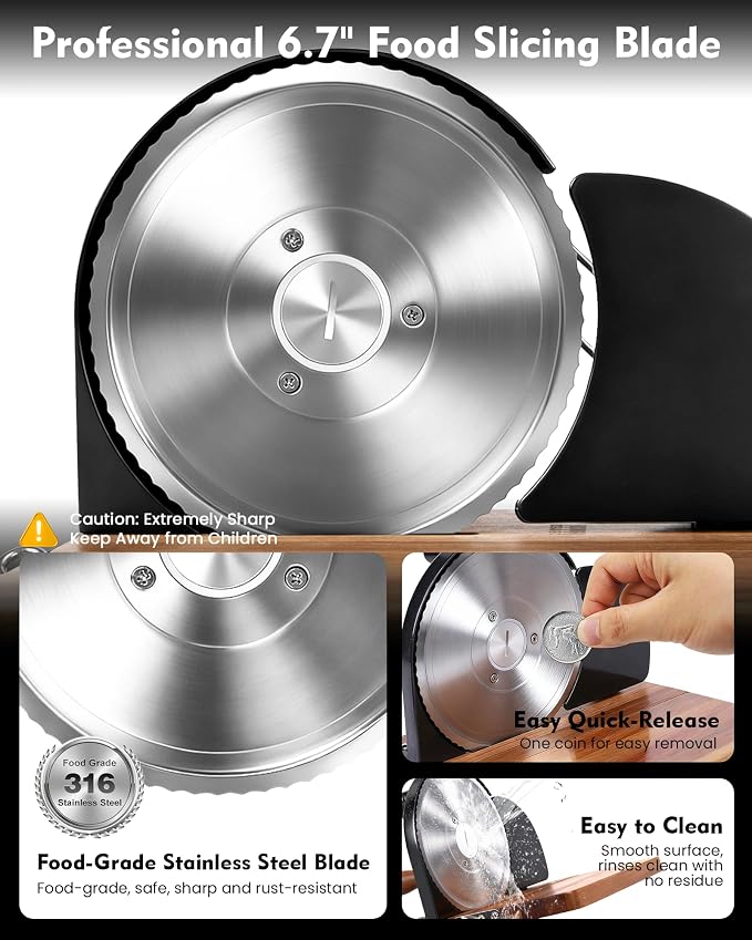 Foldable Manual Bread Slicer, Adjustable Slice, Hand-Cranked Bread Slicer with Ergonomic Handle, Hand Crank Cutter, Durable Aluminum Alloy Body And Sturdy Solid Wood Base-Black
