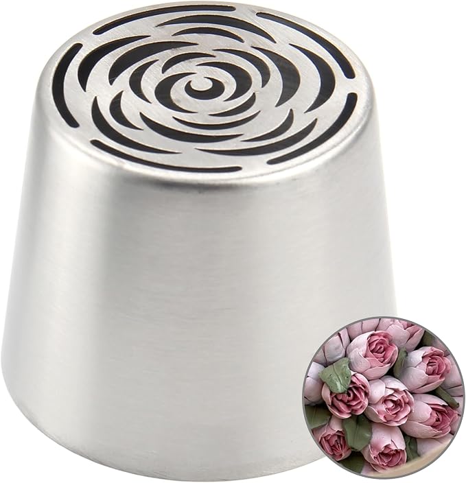 Extra Large Russian Piping Tips - Stainless Steel Flower Nozzles Set for Cake Decorating, Rose & Floral Icing Tips for Cupcakes, Cookies Professional Baking Tools (XXL, Style 69)