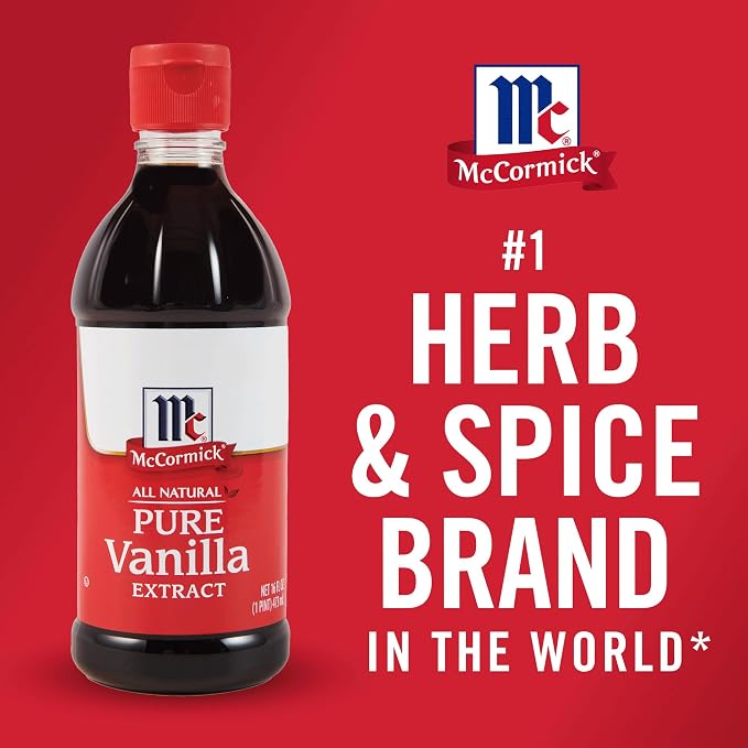 McCormick Vanilla Extract, Pure, No Corn Syrup, Gluten Free, Rich, Sweet Flavor and Aroma for Baking and Savory Dishes, 16 fl oz