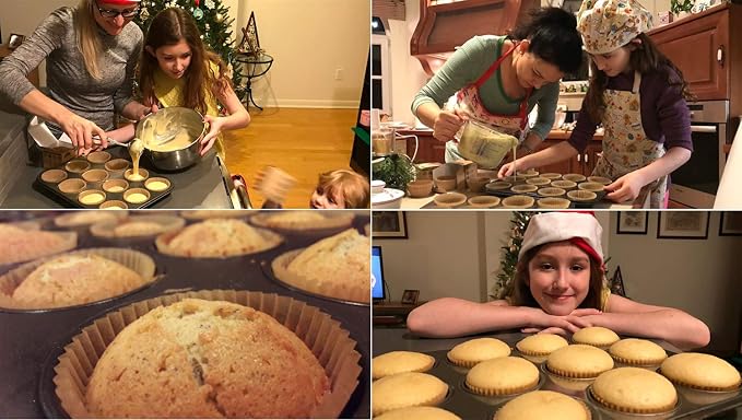 Gifbera Unbleached Parchment Paper Cupcake Liners Muffin Cups Standard Size - Greaseproof Natural Paper Baking Cups, Non-stick, Odorless, Perfect for any occasion, 200-Count