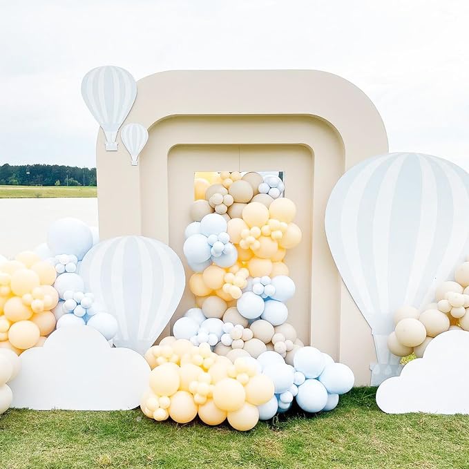 Jobkoo Pastel Blue Balloons 12 Inch, 100 Pack Light Blue Latex Matte Macaron Powder Helium for Gender Reveal Baby Shower Birthday Wedding Party Decorations