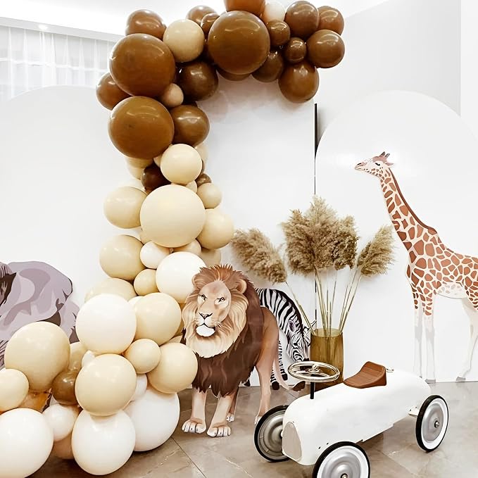 Voircoloria Brown Balloons, 66pack 12inch Brown Latex Party Balloons for Graduation, Teddy Bear Themed Party, Wedding, Birthday, Bridal Shower, Baby Shower, Gender Reveal Party Decorations