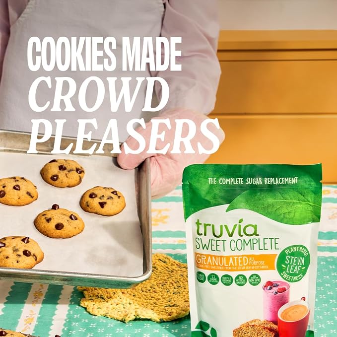 Truvia Sweet Complete Zero-Calorie Granulated All-Purpose Stevia Leaf Sweetener, 32 oz Bag (Pack of 2)