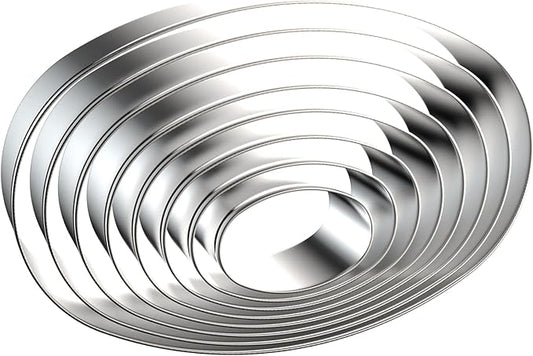 Oval Cookie Cutter Set 8-Piece 1.5" to 5" by QAAQS