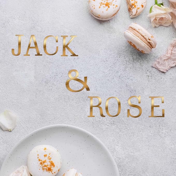 27 Pcs Acrylic Cake Toppers, Gold Cake Letters Topper, DIY Custom Cake Topper, Personalized A-Z Alphabet Decoration for Cake, Name Cupcake Toppers for Wedding Anniversary Baby Shower Birthday Party