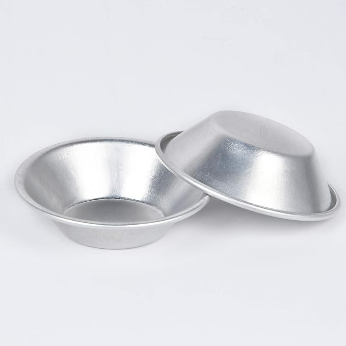 25 Pack Aluminum Egg Tart Molds, Dessert Mold Pans, Nonstick Reusable