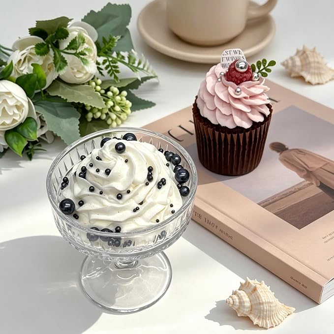 Pearl Sprinkles for Cake Decorating, 11.3 Oz Edible Pearls Mix White Gold Black Silver Sprinkles, 6 Sizes 4 Jars Set for Baking Cookies Cupcakes
