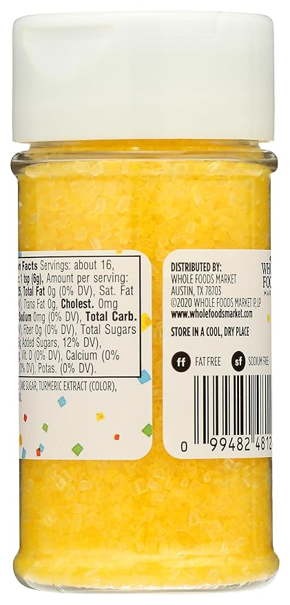365 by Whole Foods Market, Yellow Decorating Sugar, 3.3 Ounce
