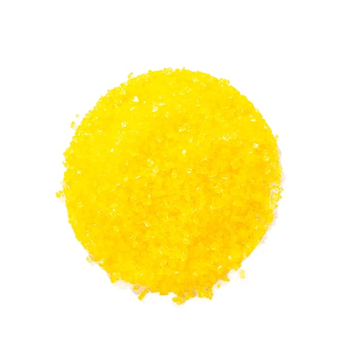 Bakerpan Lemon Yellow Sugar Sprinkles for Baking - 7 oz Coarse Sparkling Decorating Sugar Crystals for Baking Topping, Cookies & Cupcakes | Kosher, Gluten-Free, Made in USA