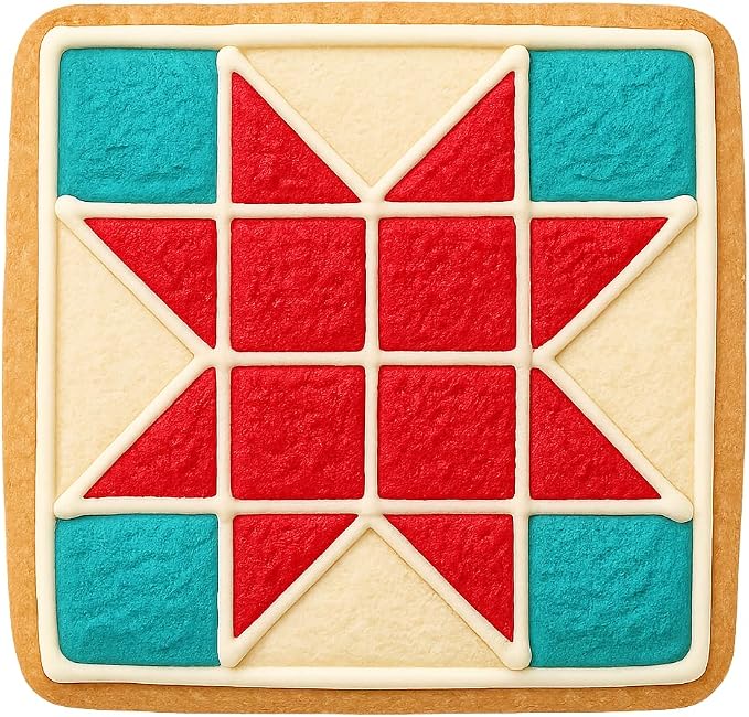 Geometric Quilt Block Cookie Cutter - 4x4" Premium Baking Tool