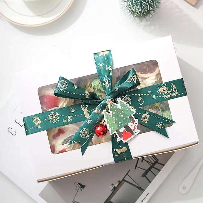 50 Pack Cupcake Boxes Bulk with Clear Display Window Hold 6 Standard Cupcakes, Disposable Food Grade White Cupcake Carrier Cupcake Container, Perfect for Cupcakes Muffins Cookies Pastries