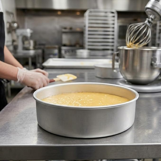 TrueCraftware- 16" X 4" Aluminum Round Layer Cake Baking Pan 0.90MM- Bakeware for Cake Pizza Layer Cake Pans Easy Releasing Cake Baking Round Pans Tin Cheesecake Mold for Home Kitchen Restaurants