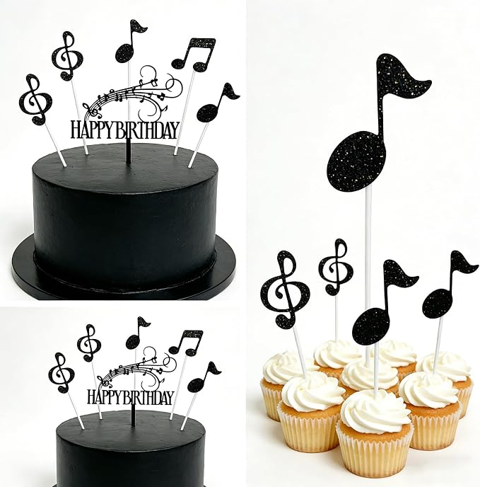 Acrylic Happy Birthday Cake Topper Durable Reusable Perfect for Birthday Cakes, Cupcakes, Dessert Tables Ideal for Kids Adults Birthday Celebrants (Black-3)