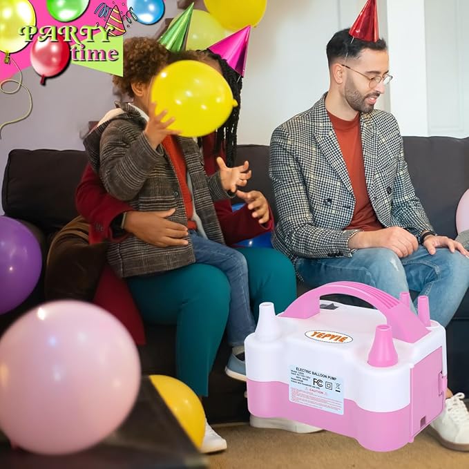 Electric Balloon Pump, Portable 2 Modes Balloon Blower Machine with 14 Balloon Arch Kits, Air Pump for Balloon, Balloon Inflator for Party Decoration