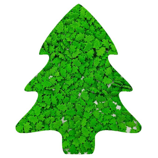 Edible 3.4 oz Green Christmas Tree Confetti Candy Sprinkles Dessert Sprinkle Cupcake Toppers Cookie Decorations for Xmas Cake Decorating