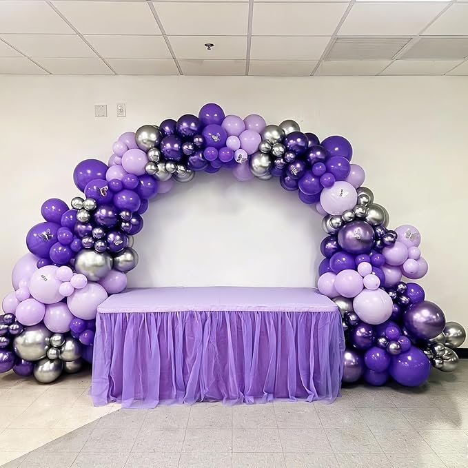 YMSZ Purple Balloon Garland Arch Kit, Dark Purple Balloons and Purple Balloon for for Purple Birthday Wedding Baby Shower Party Decorations