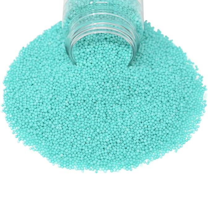 Mystic Sprinkles Solid Color Nonpareils 3.8oz Bottle (Terrifically Teal)